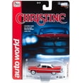 thumbnail image 2 of 1958 Plymouth Fury Red with White Top "Christine" (1983) Movie 1/64 Diecast Model Car by Auto World, 2 of 2