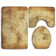 thumbnail image 1 of ABPHQTO Los mapas antiguos tienen un sabor histórico completo Juego de alfombras de baño de 3 piezas Alfombra de baño Alfombra de contorno y tapa de inodoro, 1 of 2