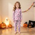 thumbnail image 2 of KPOPLK Halloween Toddler Girls Kids Pajamas Set Ghost Boo Print Pjs Long Sleeve Snug fit 2-8t 2pcs Soft Jammies Outfit Set Size 5-6 Years, 2 of 9