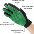 thumbnail image 2 of Guantes de aseo para mascotas - Guantes suaves para cepillo para polvo - Guantes eficaces para eliminar el pelo de mascotas - Diseño mejorado de cinco dedos - Perfectamente combinado con gatos y perros de pelo largo y corto - 1 par - Verde Sailing Electrónica, 2 of 5