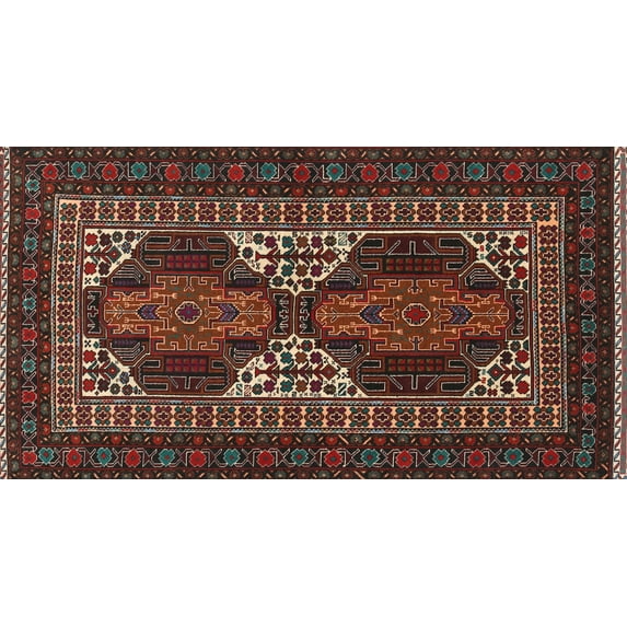 Ahgly Company Indoor Rectangle Traditional Brown Persian Area Rugs, 7' x 10'