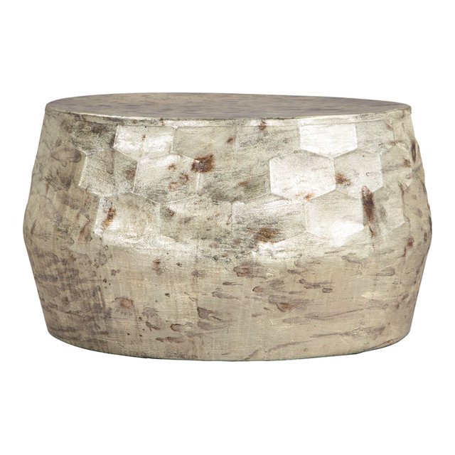 ZUO Pam Modern Style Table Basse en Métal de Fer en Finition Argent
