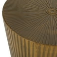 thumbnail image 5 of Christopher Knight Home Langseth Iron Sunburst Side Table by  Brushed Antique Gold Drum Tables, 5 of 5