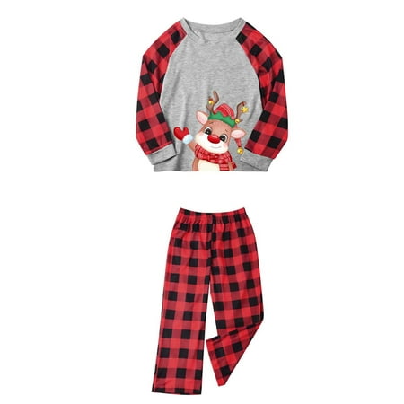 

women Christmas pajamas for family matching outfits son daughter sets soft Red Christmas Baby Kids Child Printed Top+Pants Family Matching Pajamas Set