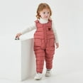 thumbnail image 4 of Uccdo 12M-5T Toddler Boys Girls Winter Down Snow Pants Overalls Snowsuit Kids Warm Snow Bibs Zipper Jumpsuits, 4 of 8