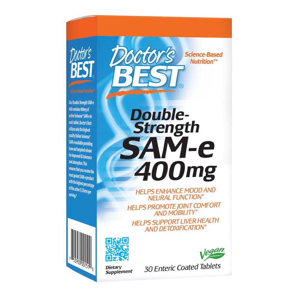 Doctor's Best SAMe Enteric Coated Tablets, 400 Mg, 30 Ct