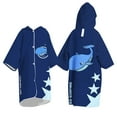 thumbnail image 2 of Landzoo Winter Coats Cardigan Button Bath Towel Children's Quick Drying Bathrobe Boys Girls Swimming Absorbent Towel Cape Hooded Beach Bath Towel Comfy Breathable, 2 of 4