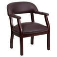 thumbnail image 2 of Flash Furniture Burgundy LeatherSoft Conference Chair with Accent Nail Trim, 2 of 12