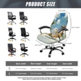thumbnail image 7 of POLERO Beach Giraffe Print Stretch All-in-One High Back Computer Chair Cover, Removable Brushed Elastic Fabric Office Chair Cover for Home Office, 7 of 7