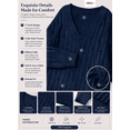 thumbnail image 4 of DOKOTOO Sweaters for Women Cable Knit Pullover Sweaters Long Sleeve V Neck Sweaters Jumper Tops, 4 of 9