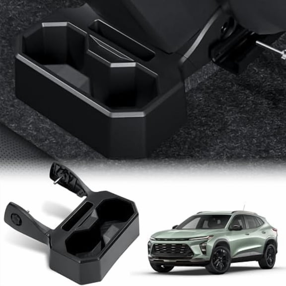 Backseat Floor Cup Holder Console Mounted Drink Holder Rear Storage Organizer Interior Accessories Compatible with Chevrolet/Chevy Trax 2024 2025 2026