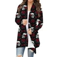 thumbnail image 2 of Guieoi Jackets for Women under $10.00 Women's Long Sleeve Fashion Casual Halloween Printed Blouse Coat Multicolor Black*Friday/Cyber*Monday, 2 of 7