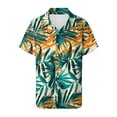 thumbnail image 4 of TTUHYWXI Hawaiian Shirts for Women Tropical Shirt Summer Beach Hawaii Button Down Short Sleeve Blouses Floral Tops Hawaii Outfits 2025 (Dark Green, M), 4 of 5