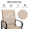thumbnail image 5 of Ktaxon Brown Patio Glider Chair - Single Steel Frame Seat, Tesslin Fabric for Porch, Garden, Balcony, 5 of 7