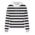thumbnail image 5 of MaFYtyTPR Casual Hooded Top for Women Ladies's Fashion Long Sleeve Striped Drawstring Pocket Hoodie Sweatshirt Tops, 5 of 5