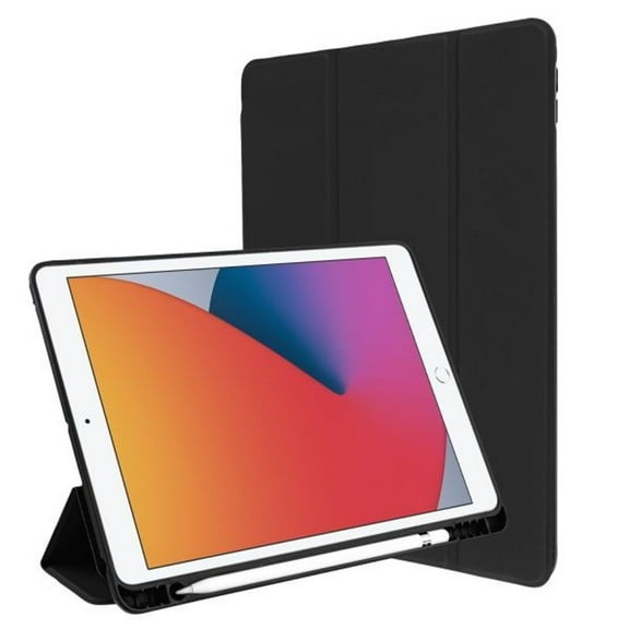 MyBat Slim Fit Smart MyJacket with Trifold Stand Compatible with iPad 10.2 (2019) / iPad 10.2 (2020), Black