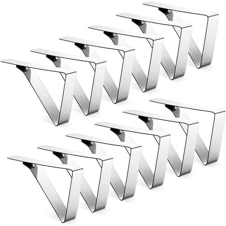 

12 Pack Tablecloth Clips - Heavy Duty Picnic Table Clips Stainless Steel Table Cloth Cover Clamps Table Cloth Holders Ideal for Restaurant Picnics Marquees Weddings Graduation Party