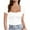 White, variant on Njoeus Womens Short Sleeve Wide Neck T Shirts Slim-Fitted Basic Tee Tops Blouse