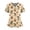 Khaki, variant on Halloween Scrub Tops V Neck Short Sleeve, Double Pockets Side Slit Printed, Lightweight Nurse Uniform for Halloween,Black M