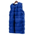 thumbnail image 6 of IROINNID Faux Fur Coat for Women Faux-fur Sleeveless Winter Warm Front Open Long Jacket Soft Vest for Women,Blue, 6 of 6