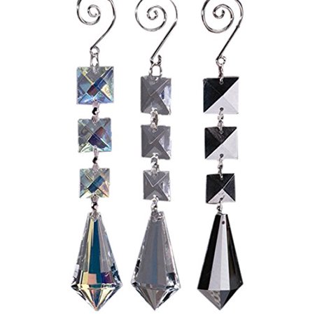 

Firefly Imports Acrylic Chandelier Crystals Almond Link Silver