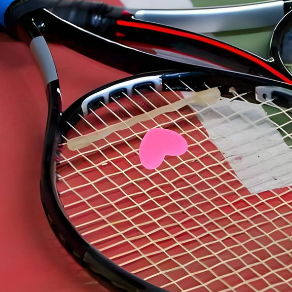 Masteelf 4Pcs Cute Heart Tennis Dampeners Racket Vibration Dampeners Functional Tennis Dampeners Shocking Absorbing Racket Dampeners