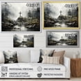 thumbnail image 4 of Designart "Religious Cross Transcendent beauty Forest" Spiritual Floater Framed Canvas Art Print, 4 of 7