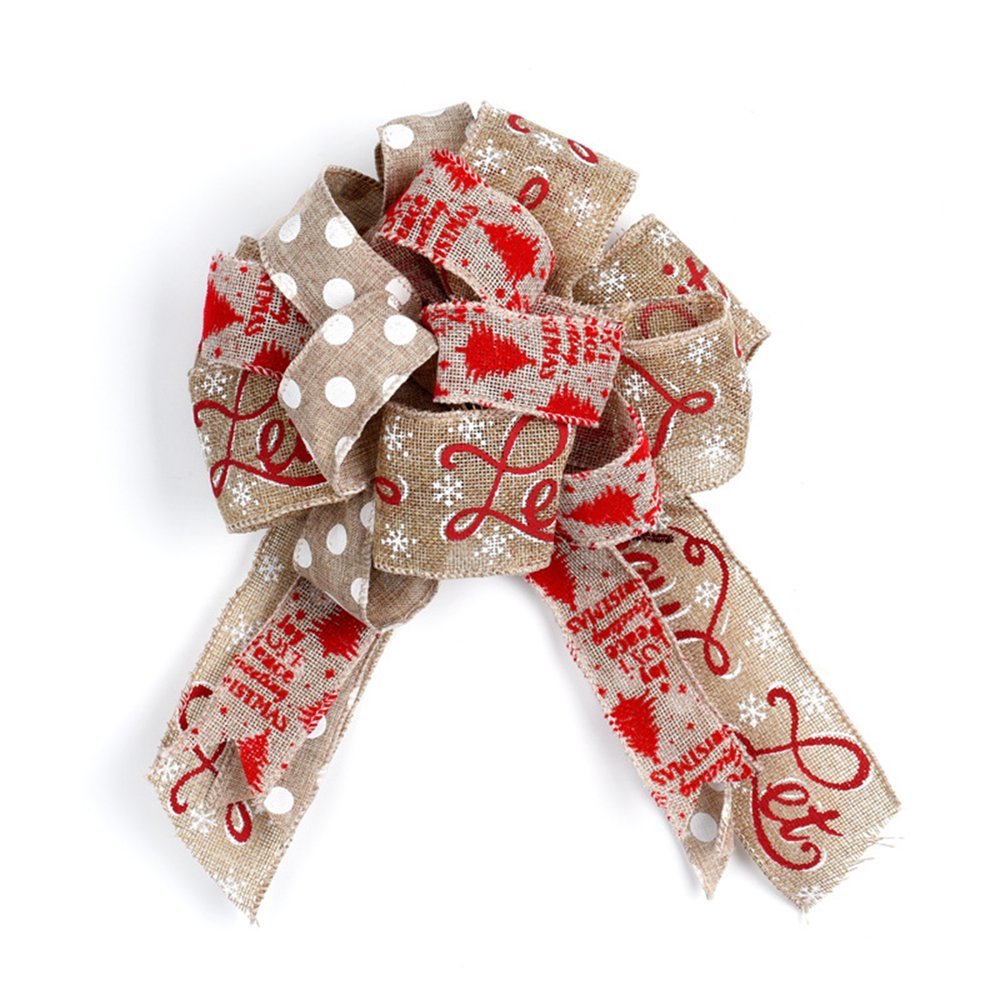 Printed Bow Ornaments Christmas Decorations