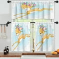 thumbnail image 3 of LALILO Kitchen Curtains and Valances Set of 3 36" Deer Window Treatment Tiers for Window Decor, 3 of 5