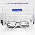 thumbnail image 5 of Gafas de seguridad: transparentes Antivaho Protección ocular Talleres Laboratorios Obras de construcción Antisaliva Antiescupir Gafas protectoras contra el polvo para usuarios de gafas JFHHH pequeña, 5 of 5