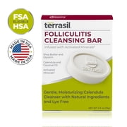 (2 pack) Folliculitis Soap Cleansing Bar by Terrasil - Featuring Natural Tea Tree Oil & Calendula (75gm Bar)
