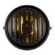 thumbnail image 1 of Cubierta de faro delantero retro amarillo con rejilla negra vintage para motocicletas de 12 V, 1 of 8