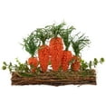 thumbnail image 2 of Standing Carrots on Floral Foliage Twig Log Easter Decoration - 2", 2 of 5