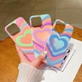thumbnail image 4 of Compatible with iPhone 15 Frosted Case Holographic Love Heart Laser Case Glitter Bling Sparkle Girly Women Colorful Water Ripple Soft TPU Iridescent Matte Shockproof Phone Cover,Green, 4 of 11