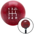 thumbnail image 1 of American Shifter  White Shift Pattern OS15n Red Metal Flake Shift Knob with M16 x 1.5 Insert Shifter, 1 of 1