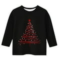thumbnail image 4 of DxhmoneyHX Christmas Shirts for Girls Holiday Fashion Red Wine Glass Graphic Tees Fall&nbsp;Winter&nbsp;Lightweight Round Neck 3/4 Sleeve Tops Size 130, 4 of 5