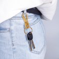 thumbnail image 5 of Alsmiley 2 Piezas Mosquetón de Acero Inoxidable Clip Anillo Retráctil Conjunto Llavero Ganchos de Liberación Rápida para Hombres Mujeres Oro, 5 of 5