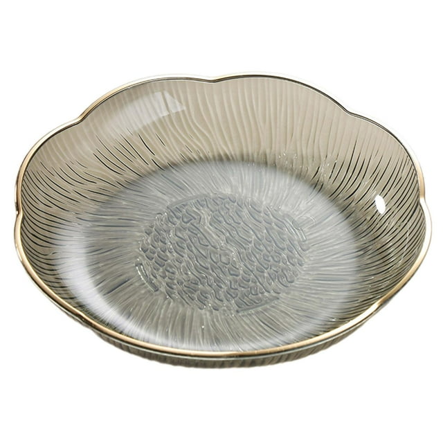 Plato de frutas ligero de lujo multifuncional transparente frutero soporte para frutas Verde transparente