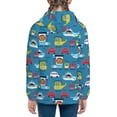 thumbnail image 6 of Pofeuu Transportations With Animals Print Teenage Zipper Hoodie Sweatshirts Hooded Casual Jackets With Pocket For Boys Girls-Medium, 6 of 6