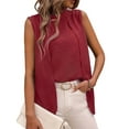 thumbnail image 3 of Womens Business Casual Tank Top Summer Sleeveless Outfits 2025 Spring Trendy Dressy Work Shirts Red XL, 3 of 8
