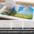 thumbnail image 2 of SPXUBZ Sunny Sunflower Coffee Mat, Super Absorbent Coffee Machine Mat, Kitchen Counter Protector, Non Slip Coffee Station Mat, Quick Dry Dish Drying Pad for Countertop, 2 of 5