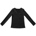thumbnail image 4 of Bjutir Women T Shirts Elegant Sequined V Neck Elegant Solid Color Long Sleeved Top Fall Winter Womens Clothes Black, 4 of 4