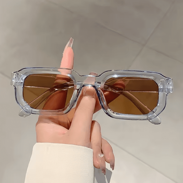 Typpkmm New Men Vintage Rectangle Frame Sunglasses Fashion Retro Sun Glasses Brand Design Glasses Uv400 Eyewear Women Goggles