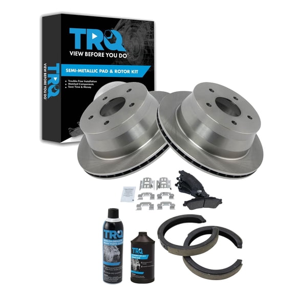 TRQ Rear Brake Pad & Rotor Kit Fits Chevrolet GMC Isuzu Oldsmobile