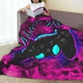 thumbnail image 4 of Flame Game Controller Throw Blanket, Fluffy Soft Cozy Blanket Flannel Plush Microfiber Couch Throw, 40"x30", 4 of 8
