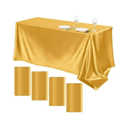 

Satin Tablecloth Table Cover Cloth Wedding Rectangle Party Decor Banquet X4Y5