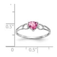 thumbnail image 5 of Primal Gold 10 Karat White Gold Genuine Pink Tourmaline Birthstone Ring, 5 of 5