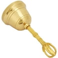 thumbnail image 3 of Hand Bell Retro-Popular Pure Brass Hand Bell Buddhist Bell Feng Shui Taoist Instrument 4.5 Inch Rattle, 3 of 7