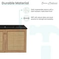 thumbnail image 4 of Classe 36 in. Brown Oak Wall Hung Bathroom Vanity With Black, 3-Hole Ceramic Sink Top, 4 of 6