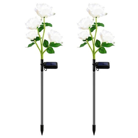 

Hot Clearance! Pedty 2* Ground Light Solar Garden Lights Newest Version Solar Lights Outdoor 7 Color Changing Rose Lights for Yard Decoration Enlarged Solar Panel More Realistic Rose Flower (2 Packs)